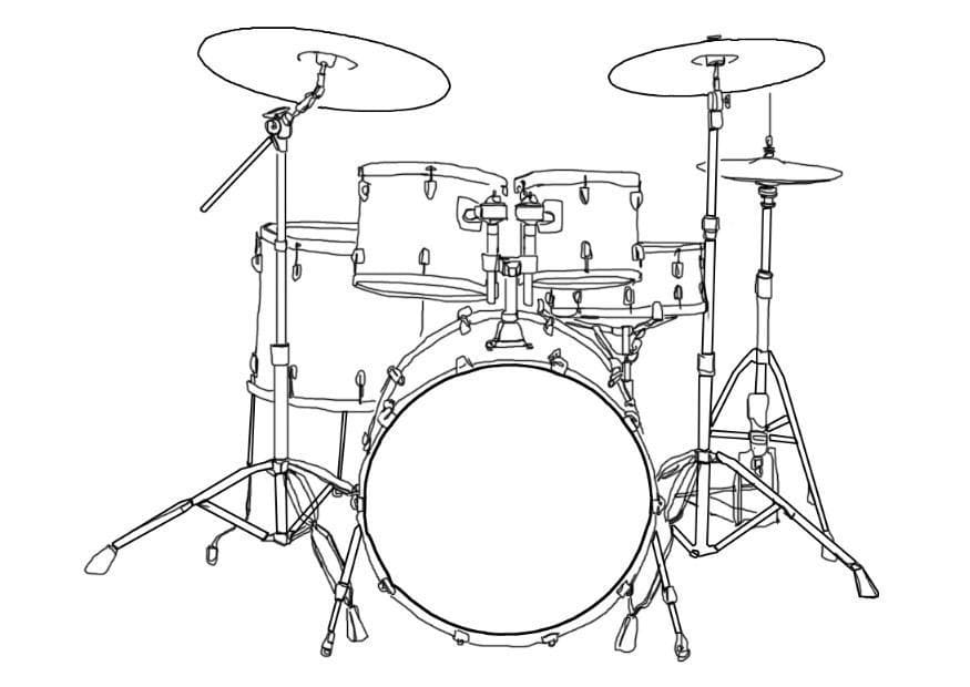 Desenho Bateria Incrível para Colorir