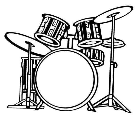 Desenho Bateria para Colorir Download Pdf