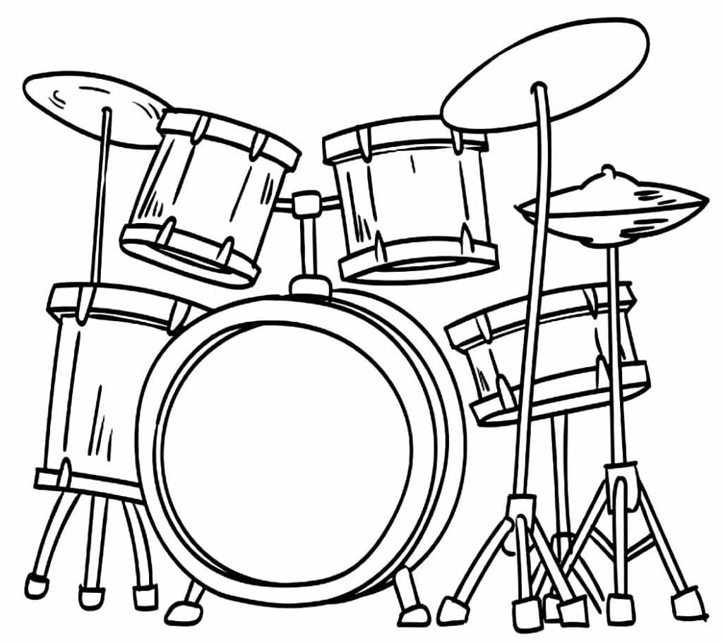Desenho Bateria para Imprimir Grátis Download
