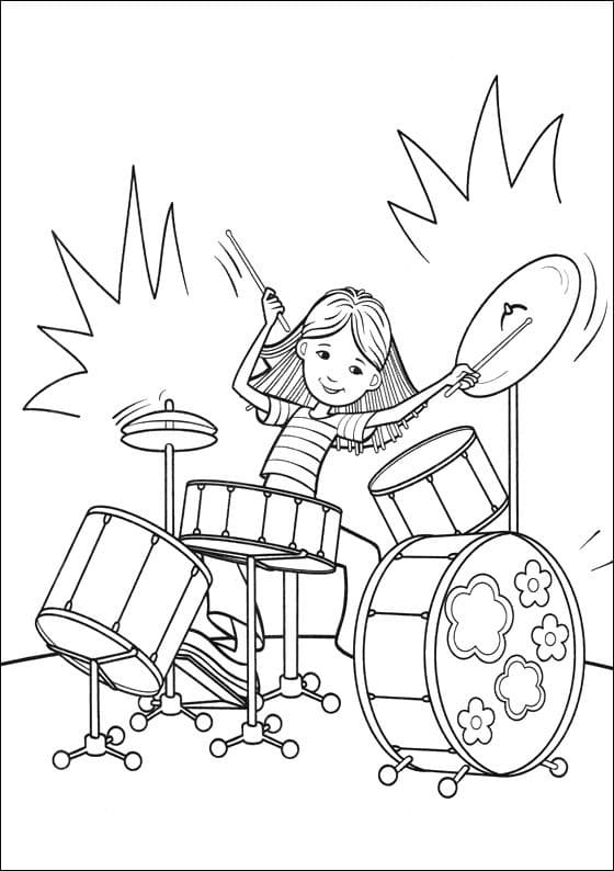 Desenhos de Bateria para Colorir