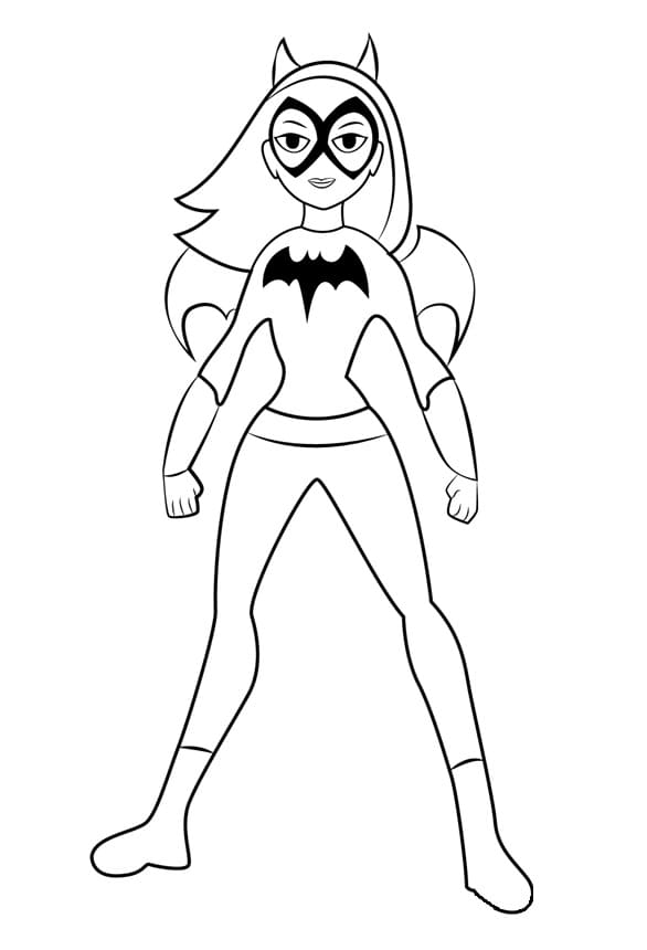 Desenho de Batgirl de Dc para Colorir Pdf