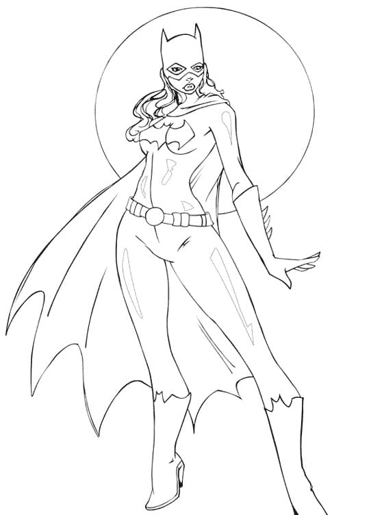 Desenho de Batgirl Lego para Colorir Pdf Imprimivel