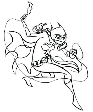 Desenho de Batgirl para Colorir Baixar lápis de Cor