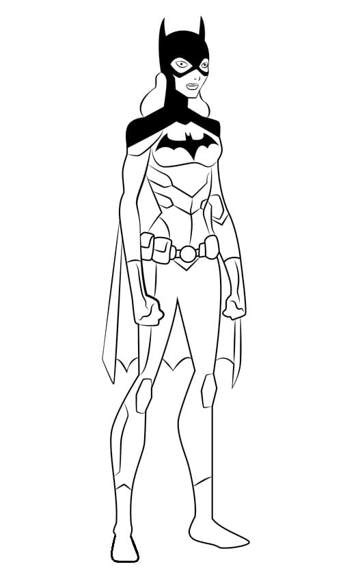 Desenho de Batgirl para Imprimir Grátis Download