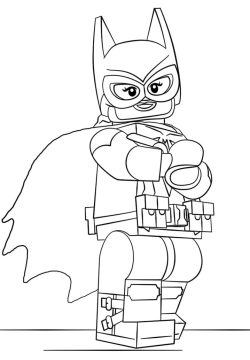 Desenho de Batman e Batgirl para Imprimir grátis Imprimível