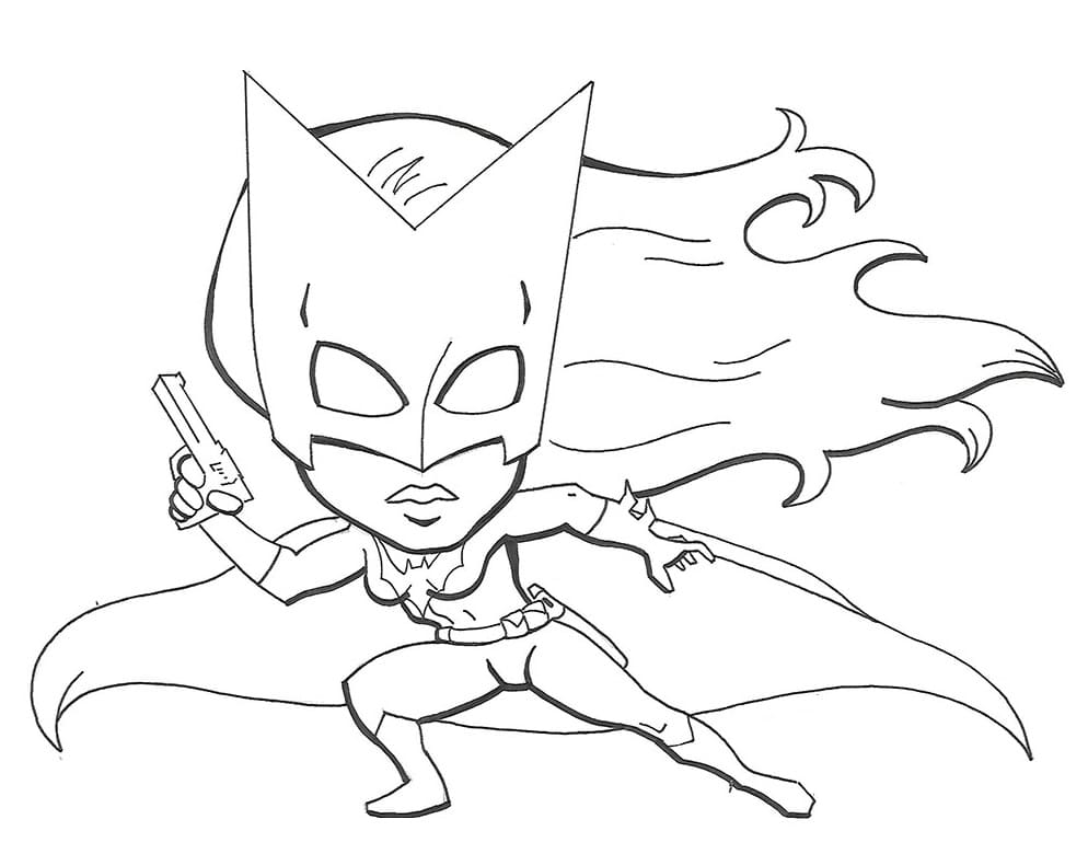 Desenho de Dc Batgirl para Colorir Baixar Giz de Cera