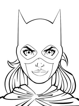 Desenho de Rosto de Batgirl para Imprimir Download lápis de Cor