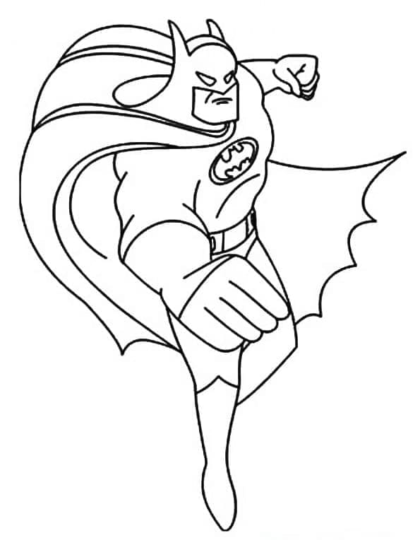 Desenhos de Batman Atacando para Colorir