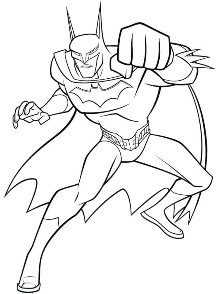 Desenhos de Batman Está Lutando para Colorir