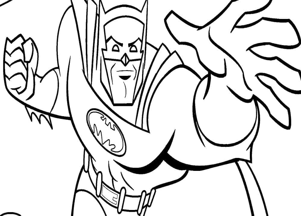Desenhos de Batman Lutando para Colorir