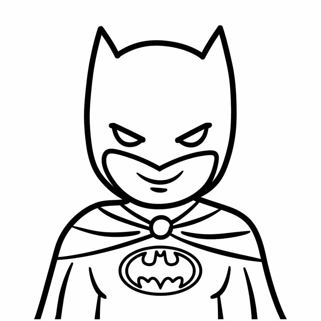 Desenhos de Batman Sorridente para Colorir