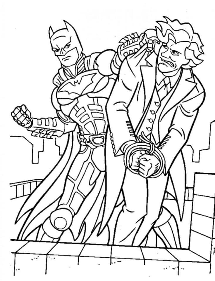 Desenhos de Batman e Coringa para Colorir
