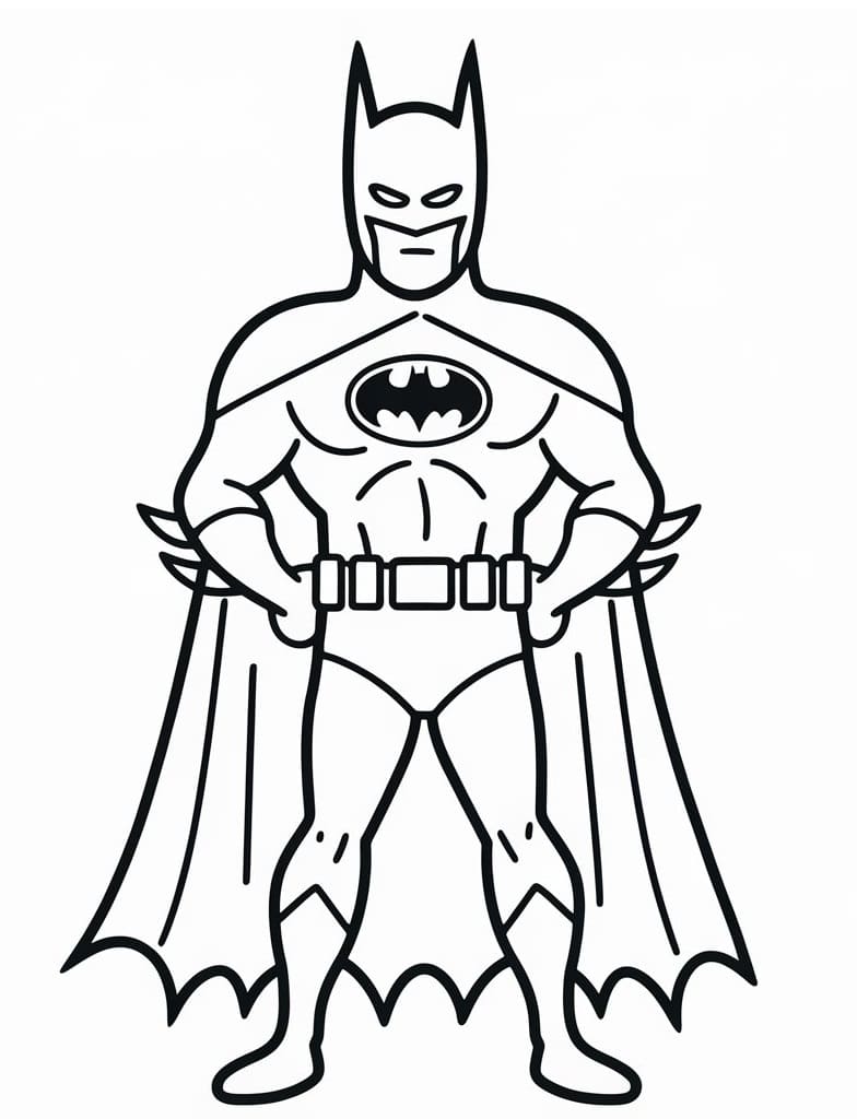 Desenhos de Batman em Pé para Colorir