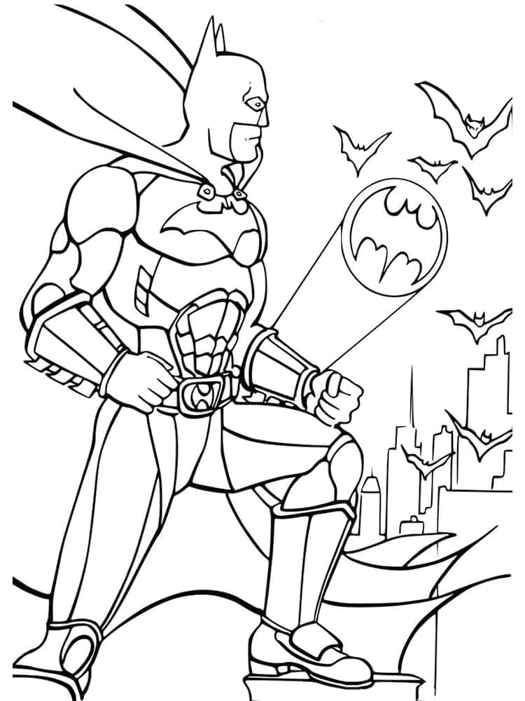 Desenhos de Dc Ligá da Justiça Batman para Colorir