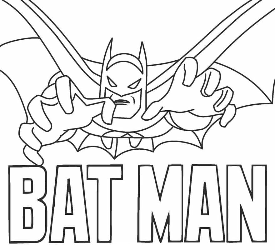 Desenhos de Ligá da Justiça Batman para Colorir
