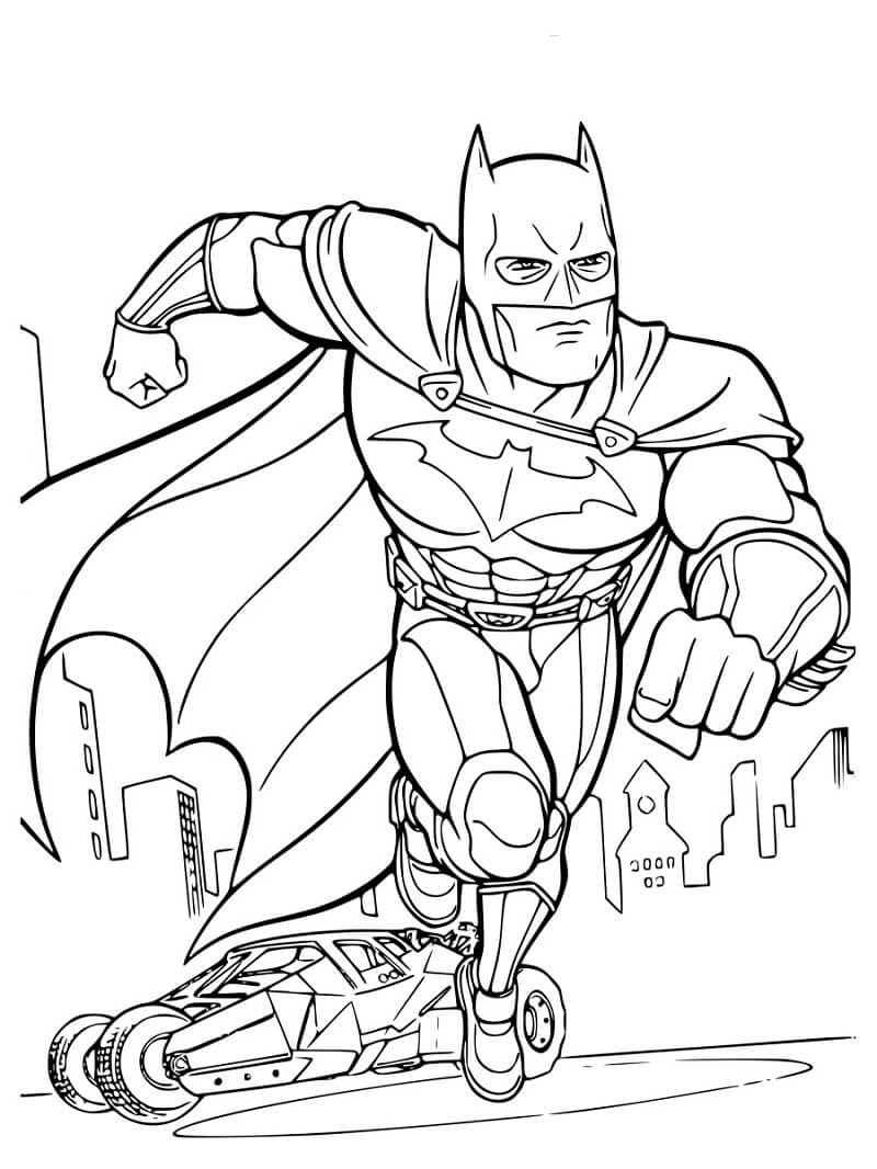 Desenho Batman de Ação para Colorir