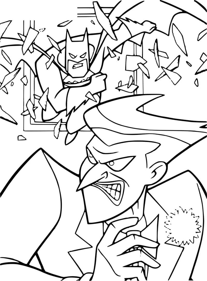 Desenho de Batman de Ação para Imprimir Grátis Imprimivel