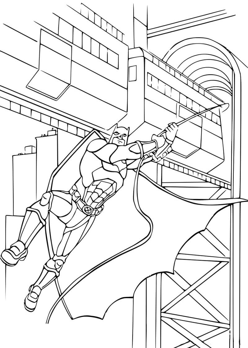 Desenho de Batman Legal para Colorir com Giz de Cera Pdf