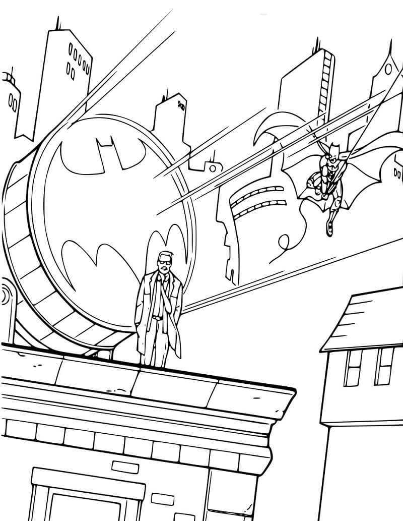 Desenho de Batman Logo para Pintar com Giz de Cera