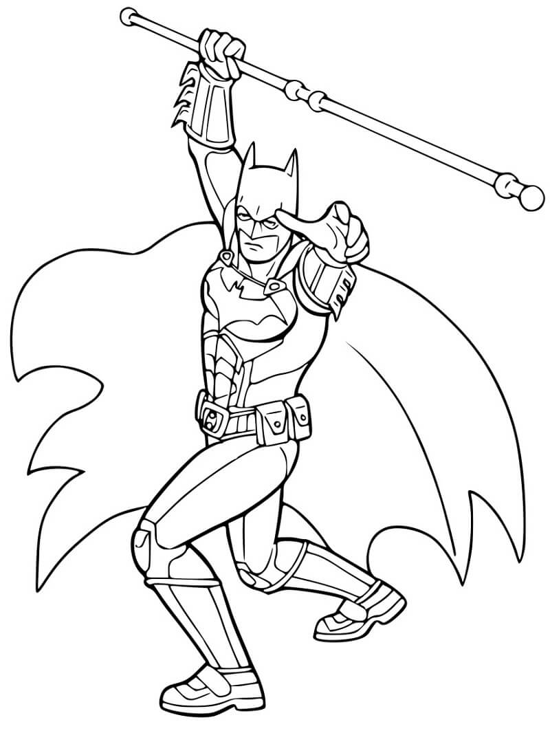 Desenho de Batman para Colorir com Tinta Guache para Imprimir
