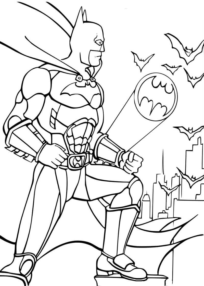 Desenho de Batman para Colorir Pdf