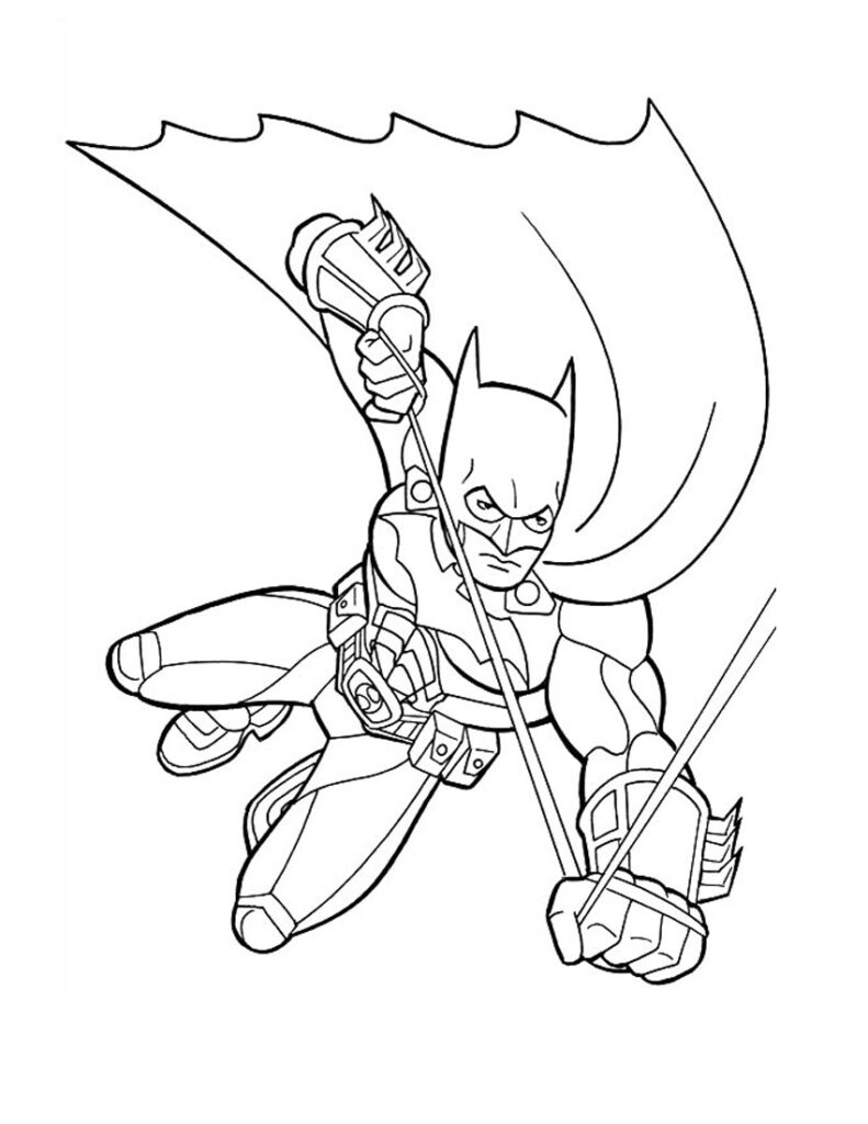 Desenho de Batman para Pintar com Giz de Cera