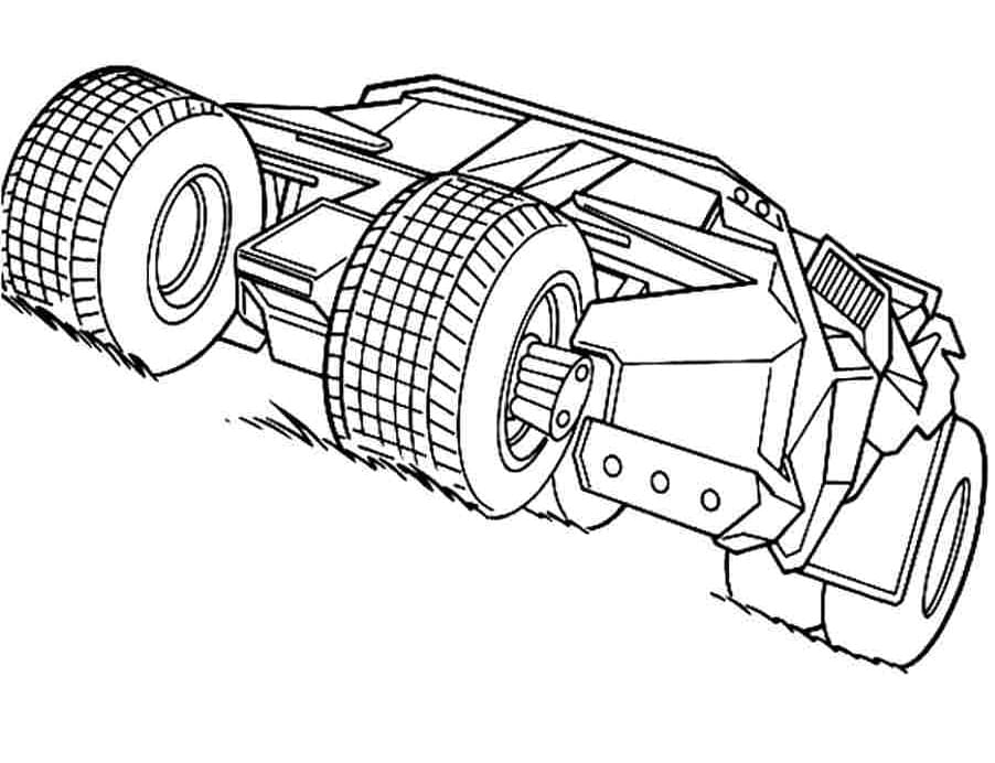 Desenho de Batmovel Incrível para Colorir