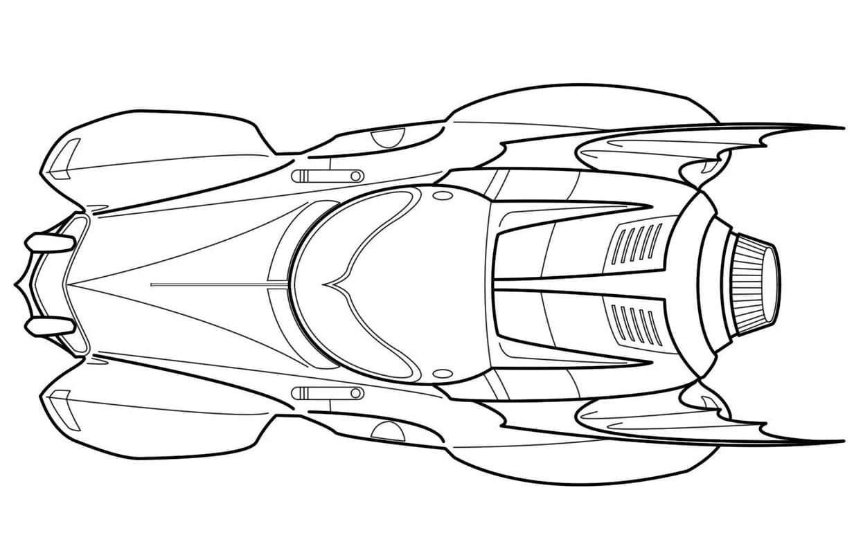 Desenho de Batmovel para Colorir Baixar Lápis de Cor