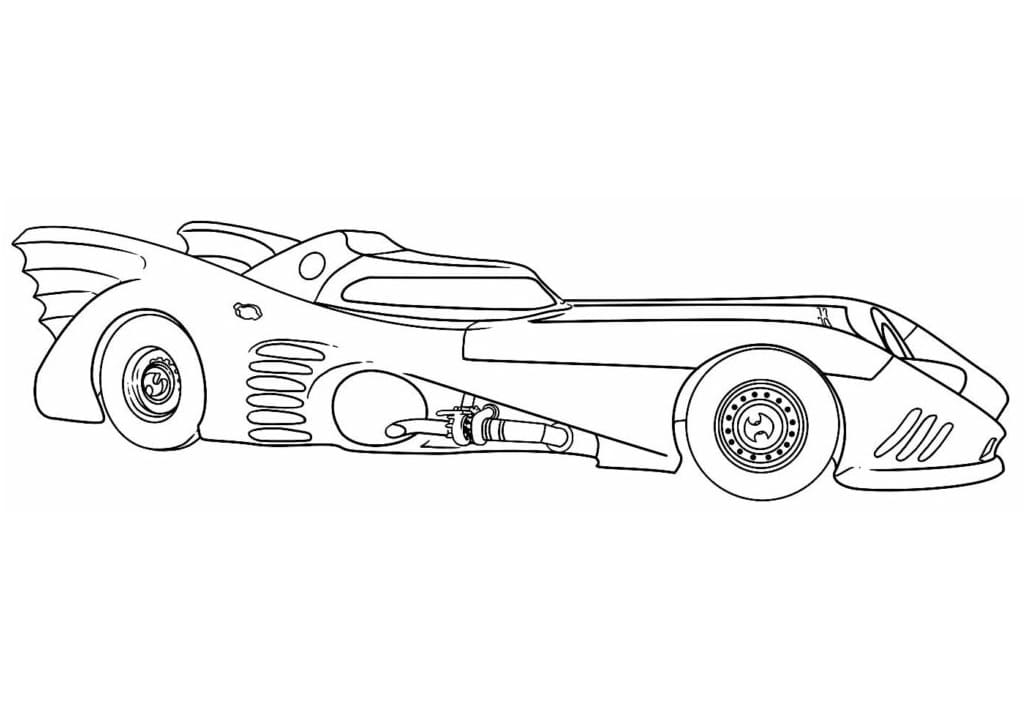 Desenho de Batmovel para Colorir Pdf Imprimivel