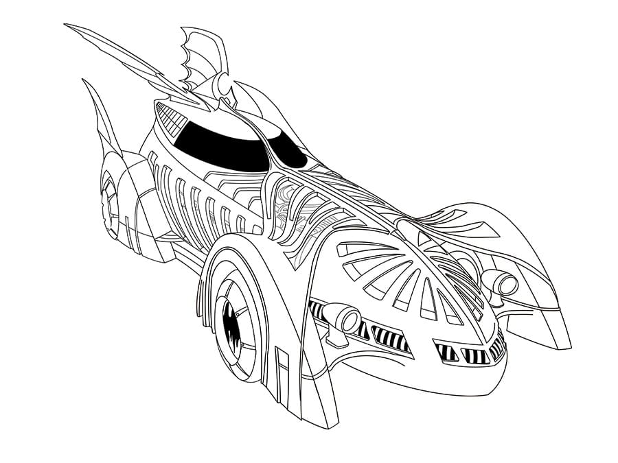 Desenho de Batmovel para Imprimir Download Lápis de Cor