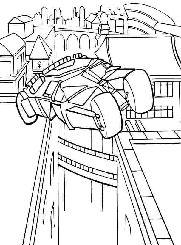 Desenho de Batmovel para Imprimir Grátis Imprimivel