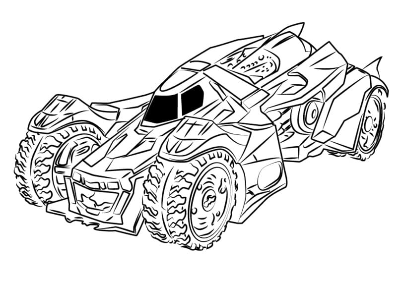 Desenho de Batmovel para Pintar Grátis Baixar