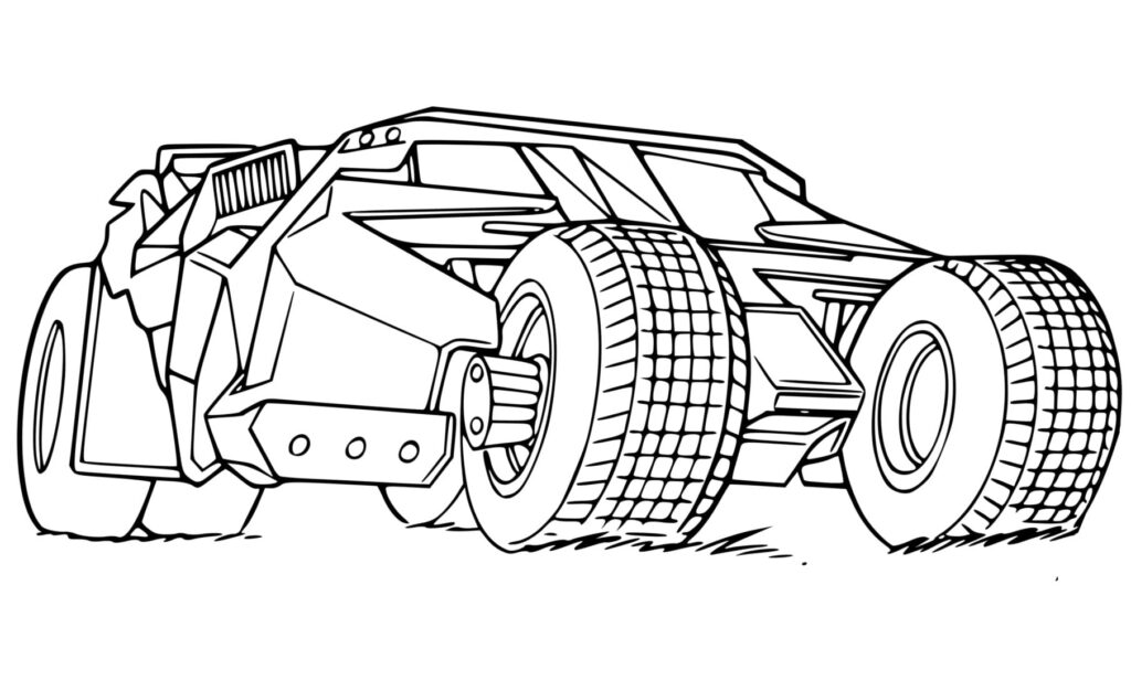 Desenho para Baixar do Batmovel para Colorir