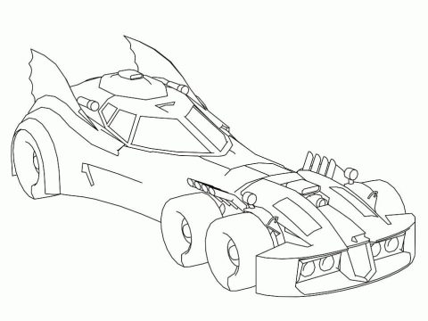 Desenho para Pintar de Batmovel para Colorir