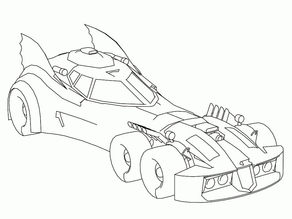 Desenho para Pintar de Batmovel para Colorir