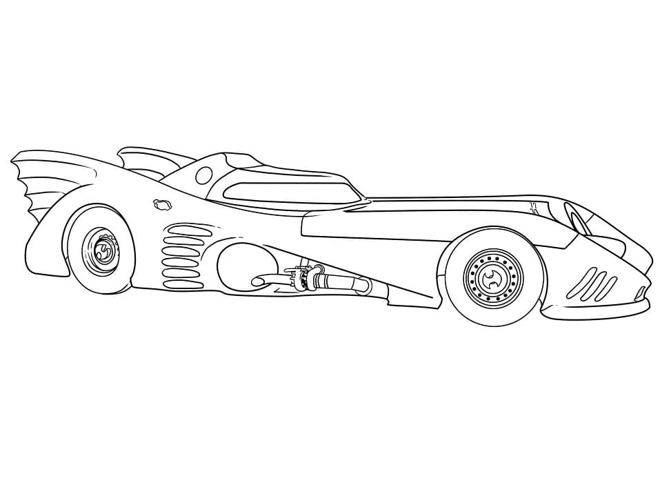 Desenho Pdf de Batmovel para Colorir