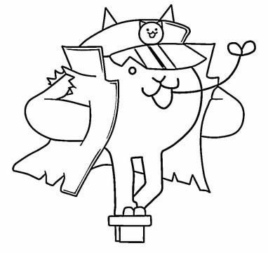 Desenho Imprimível de Battle Kitty para Colorir