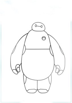 Desenho de Baymax para Colorir Online Pdf
