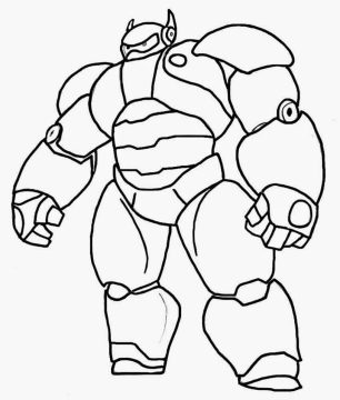 Desenho de Baymax para Pintar Pdf grátis