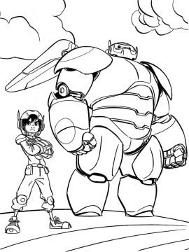 Desenho de Baymax Pdf grátis para Colorir