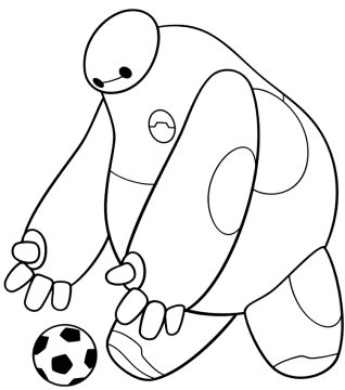 Desenho de Baymax Pdf Imprimível para Colorir