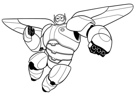 Desenho de Baymax Pdf para Colorir