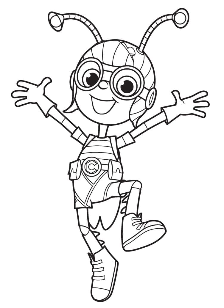 Desenho de Beat Bugs Crick para Colorir