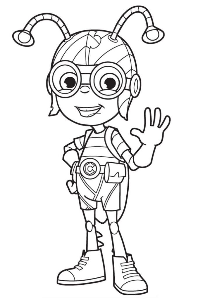 Desenho de Crick Beat Bugs para Colorir