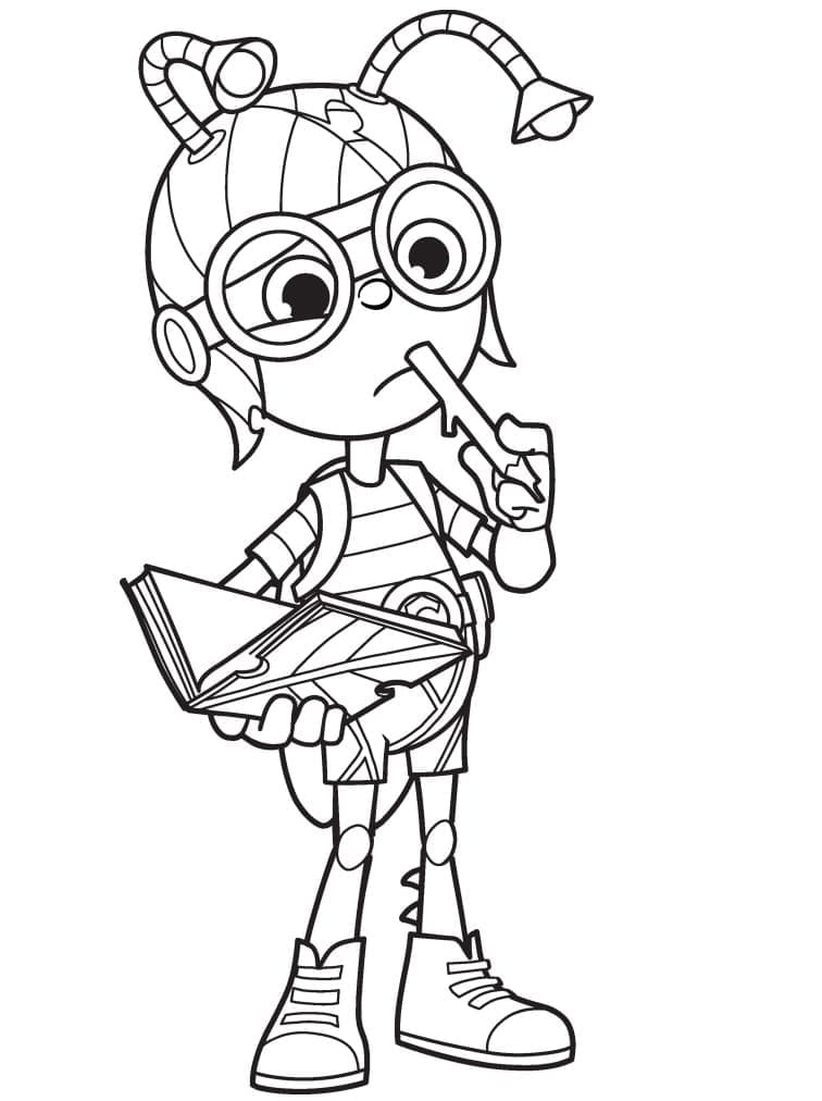 Desenho de Crick em Beat Bugs para Colorir