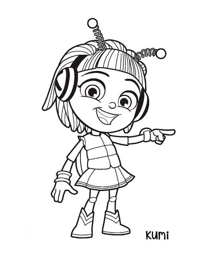Desenho de Kumi de Beat Bugs para Colorir