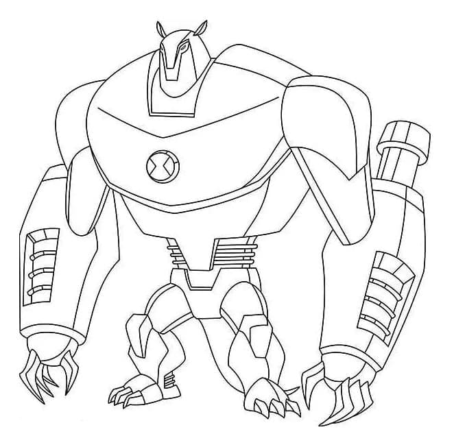 Desenho de Ben 10 Armodrillo para Colorir
