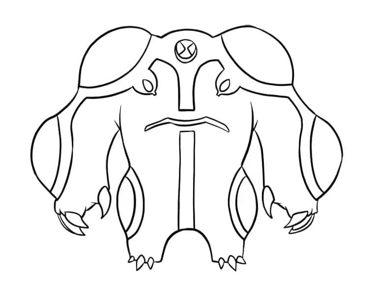 Desenho de Ben 10 Cannonbolt para Colorir