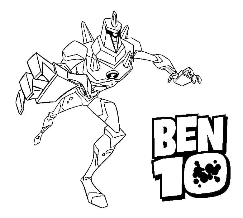 Desenho de Ben 10 Chromastone para Colorir