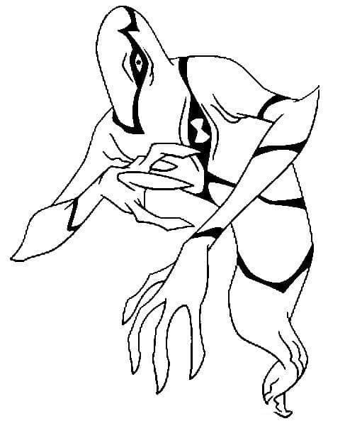 Desenho de Ben 10 Ghostfreak para Colorir